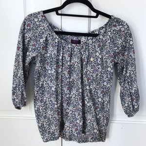 J.Crew Liberty peasant top in June's Meadow floral